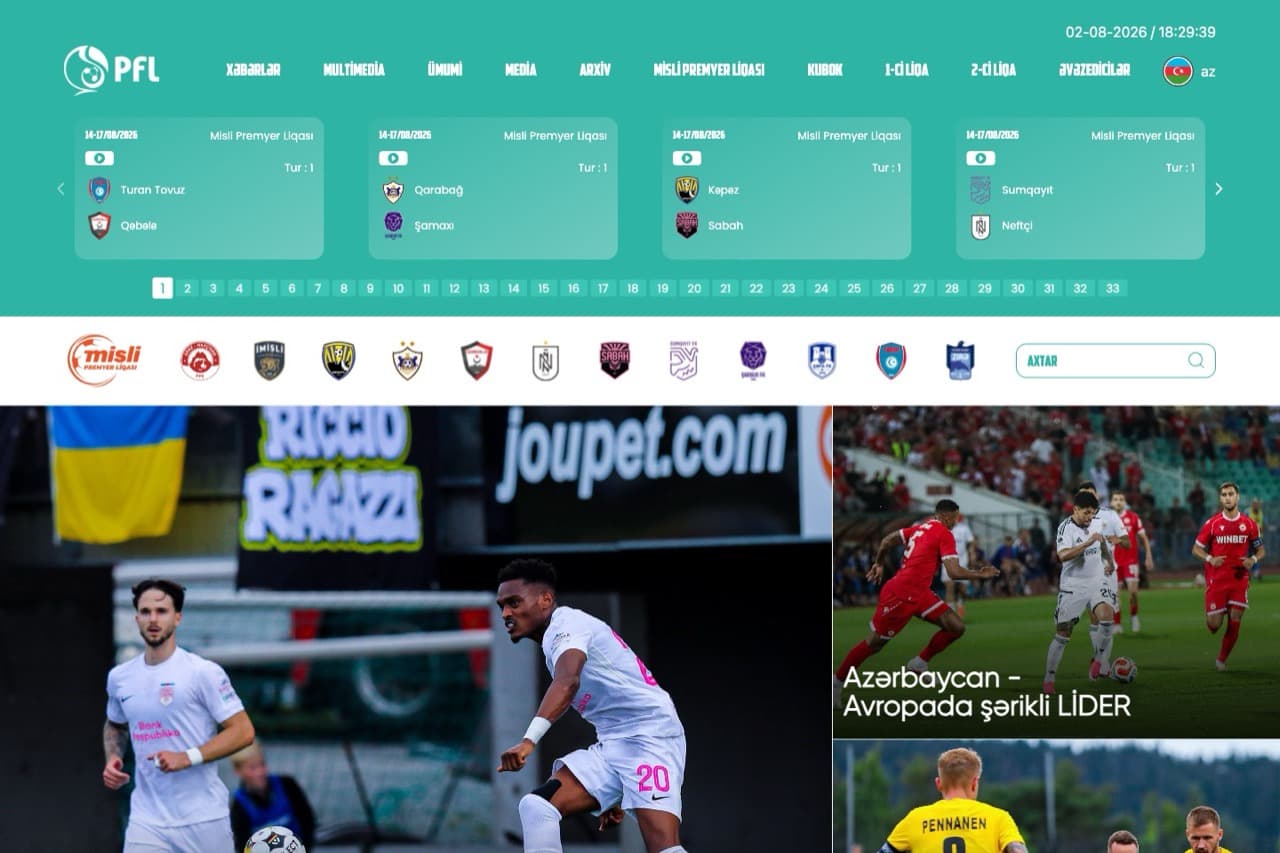 PFL: Professional Football League portal