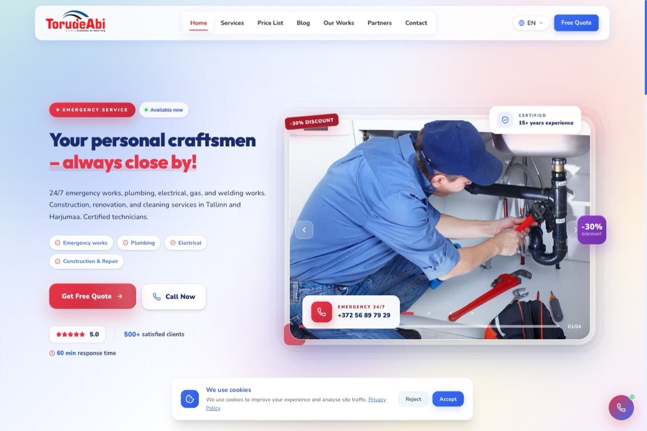 TorudeAbi: 24/7 emergency craftsman service